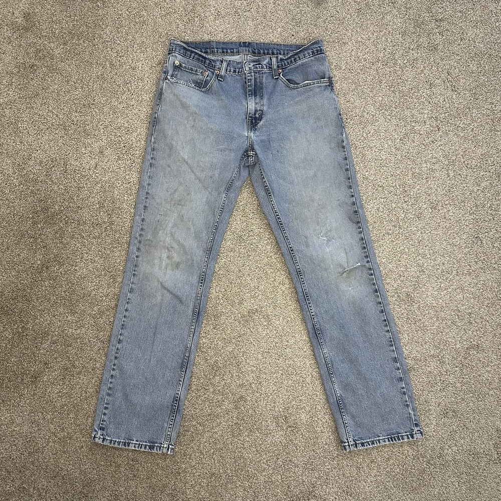 Levi's 559 Jeans Men's Size 33x32 Relaxed Fit Straight Leg Light Wash Denim READ